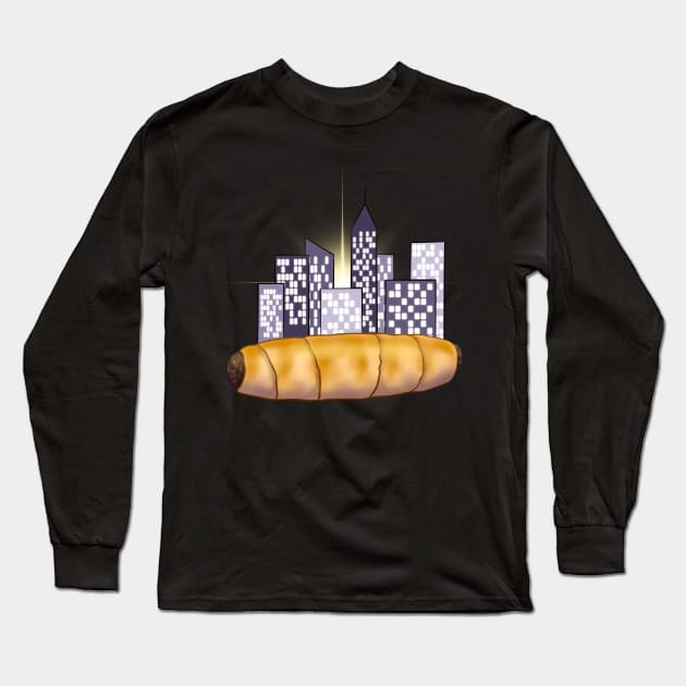 We Built This City On Sausage Rolls Long Sleeve T-Shirt by Those Aren't The Lyrics